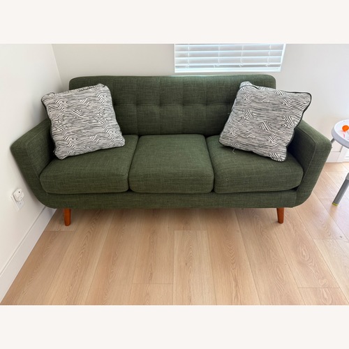Used Bob's Discount Furniture Bettie 72’ Mid-Century Green 3+ Seater Sofa for sale on AptDeco