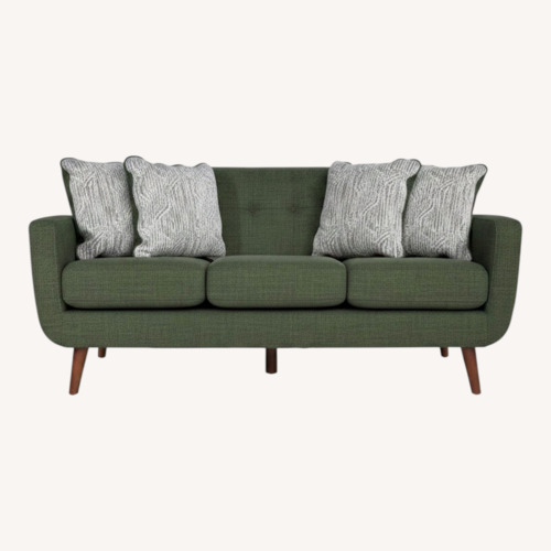 Used Bob's Discount Furniture Bettie 72’ Mid-Century Green 3+ Seater Sofa for sale on AptDeco