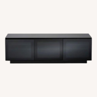 BDI Furniture Black Glass Media Storage