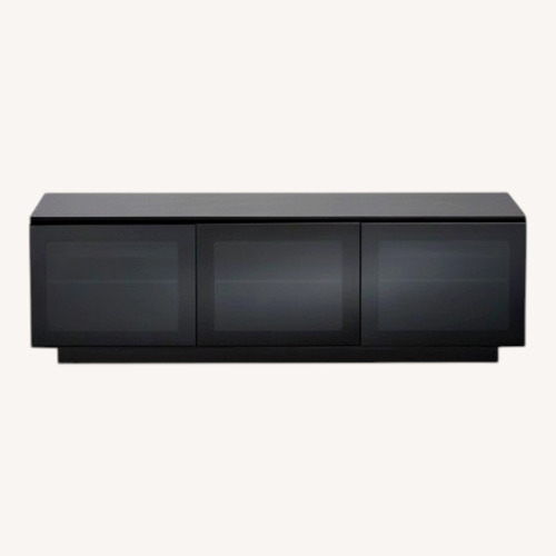 Used BDI Furniture Black Glass Media Storage for sale on AptDeco