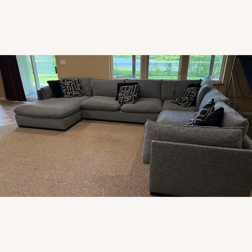 Used Dark Grey Sectional With Chaise  for sale on AptDeco