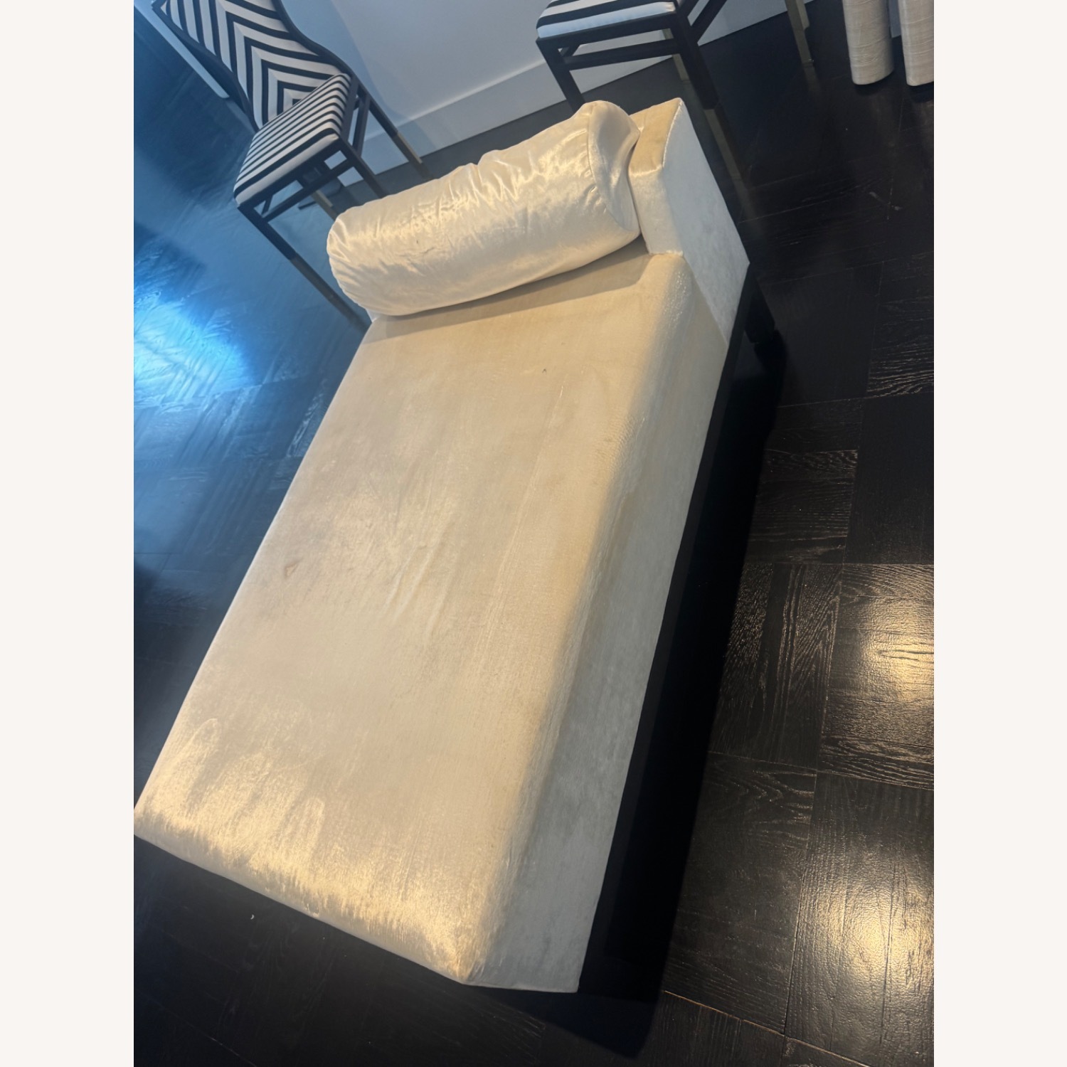 Natural Fabric Chaise Lounge - image-3