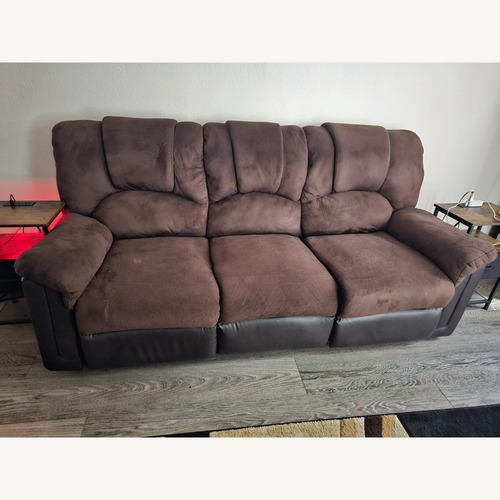 Used American Furniture Dark Brown Fabric 3+ Seater Sofa for sale on AptDeco