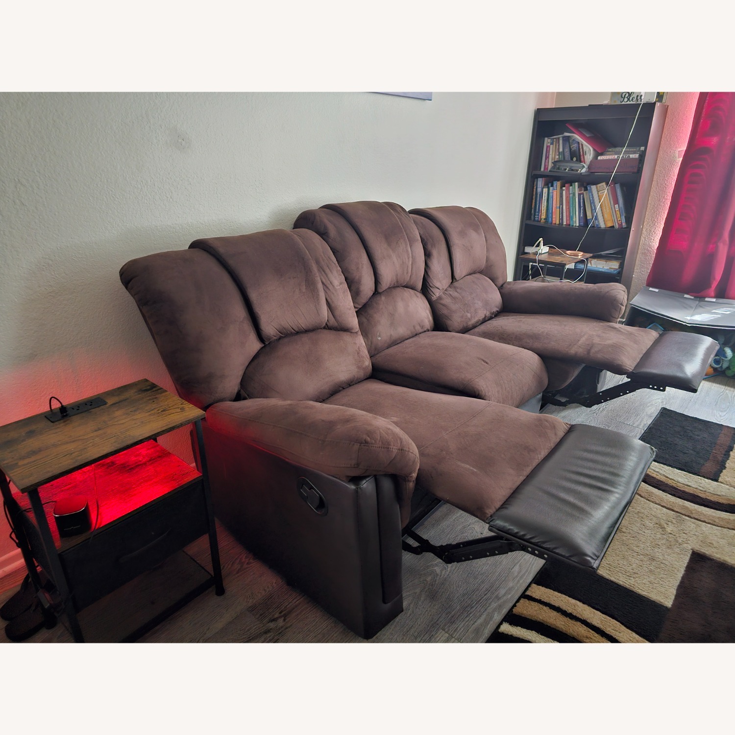 American Furniture Dark Brown Fabric 3+ Seater Sofa - image-2
