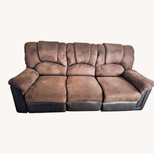 Used American Furniture Dark Brown Fabric 3+ Seater Sofa for sale on AptDeco