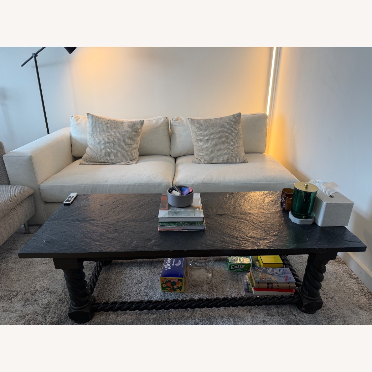 Crate & Barrel Natural Fabric 2 Piece Sectional - image-3