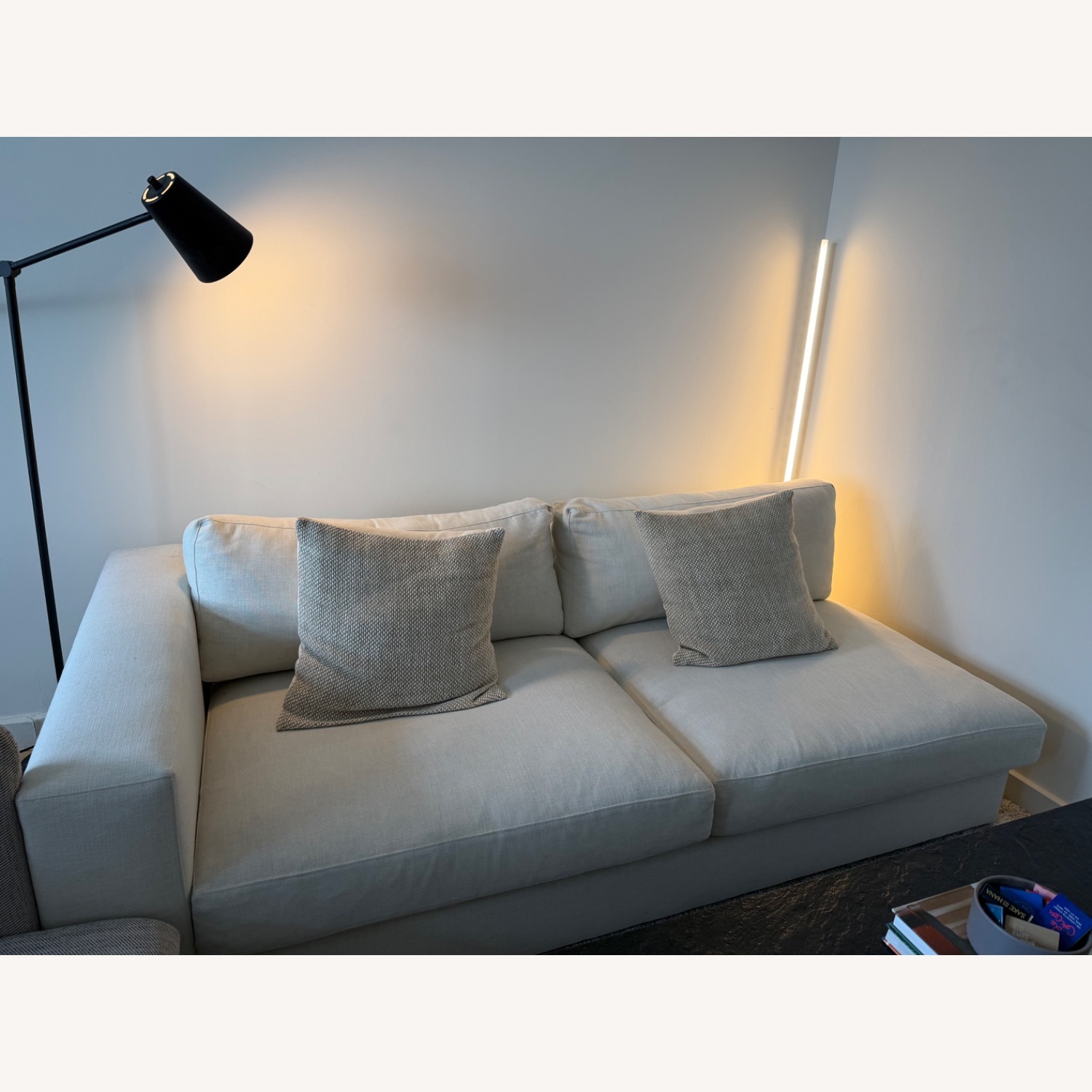 Crate & Barrel Natural Fabric 2 Piece Sectional - image-2
