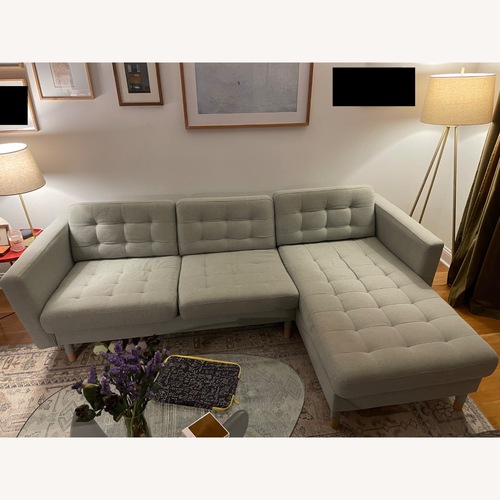 Used IKEA Landskrona Green Fabric 2 Piece Sectional for sale on AptDeco