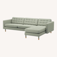 IKEA Landskrona Green Fabric 2 Piece Sectional