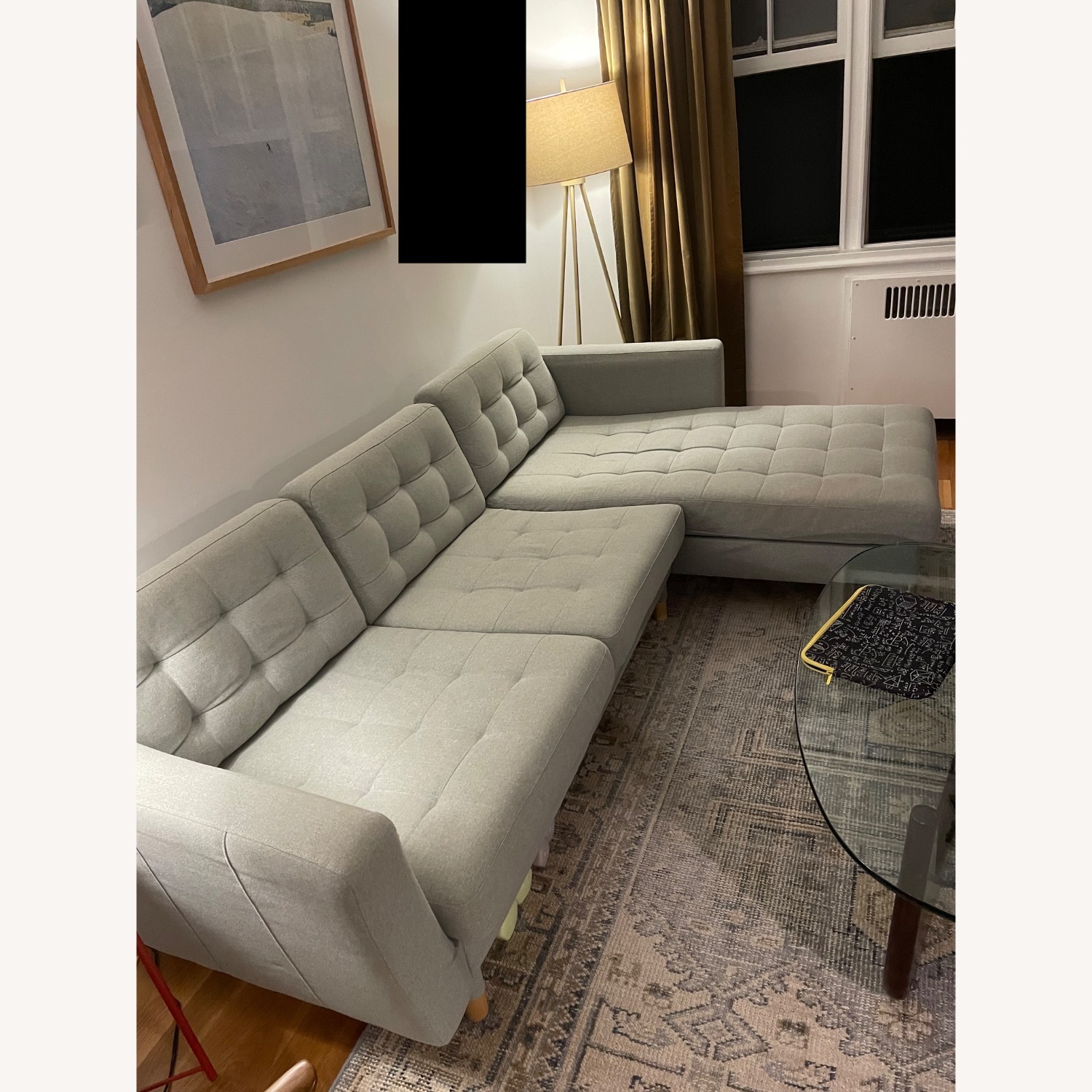 IKEA Landskrona Green Fabric 2 Piece Sectional - image-2