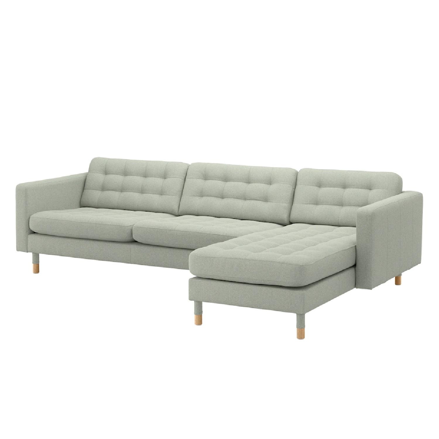 IKEA Landskrona Green Fabric 2 Piece Sectional - image-6