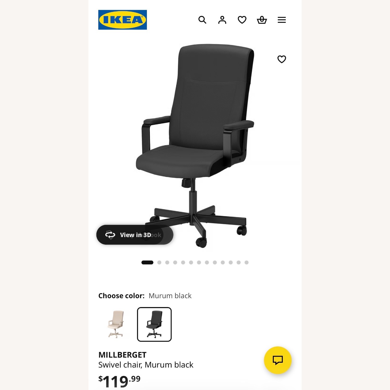 IKEA Black Leather Office Chair - image-4