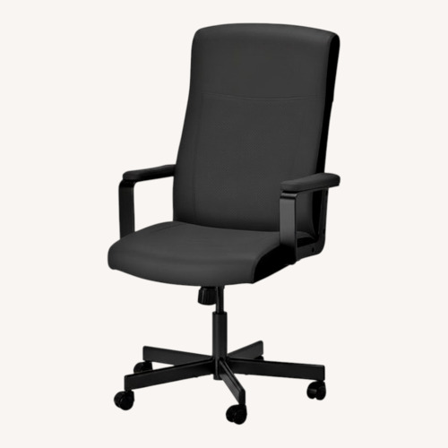 Used IKEA Black Leather Office Chair for sale on AptDeco