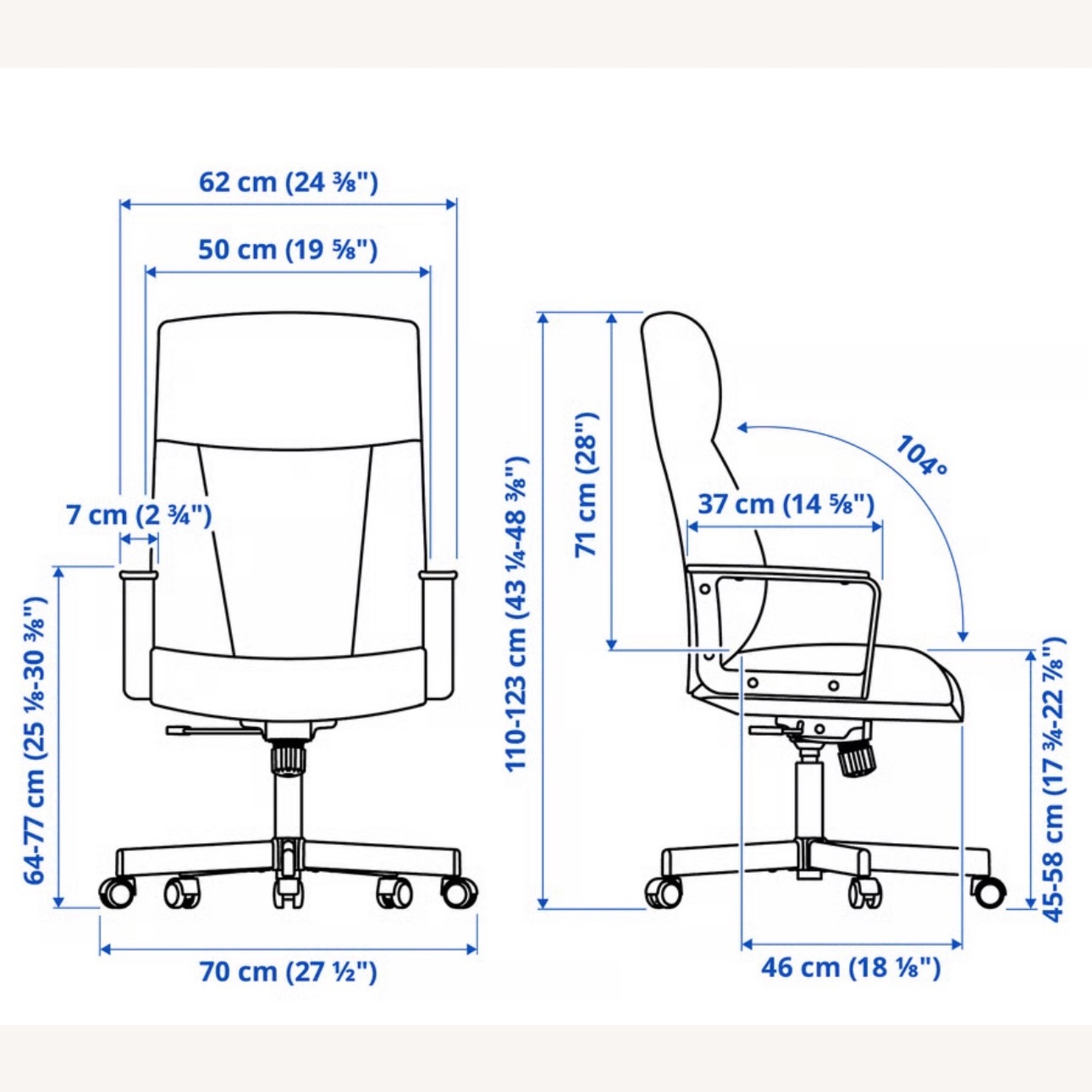 IKEA Black Leather Office Chair - image-3