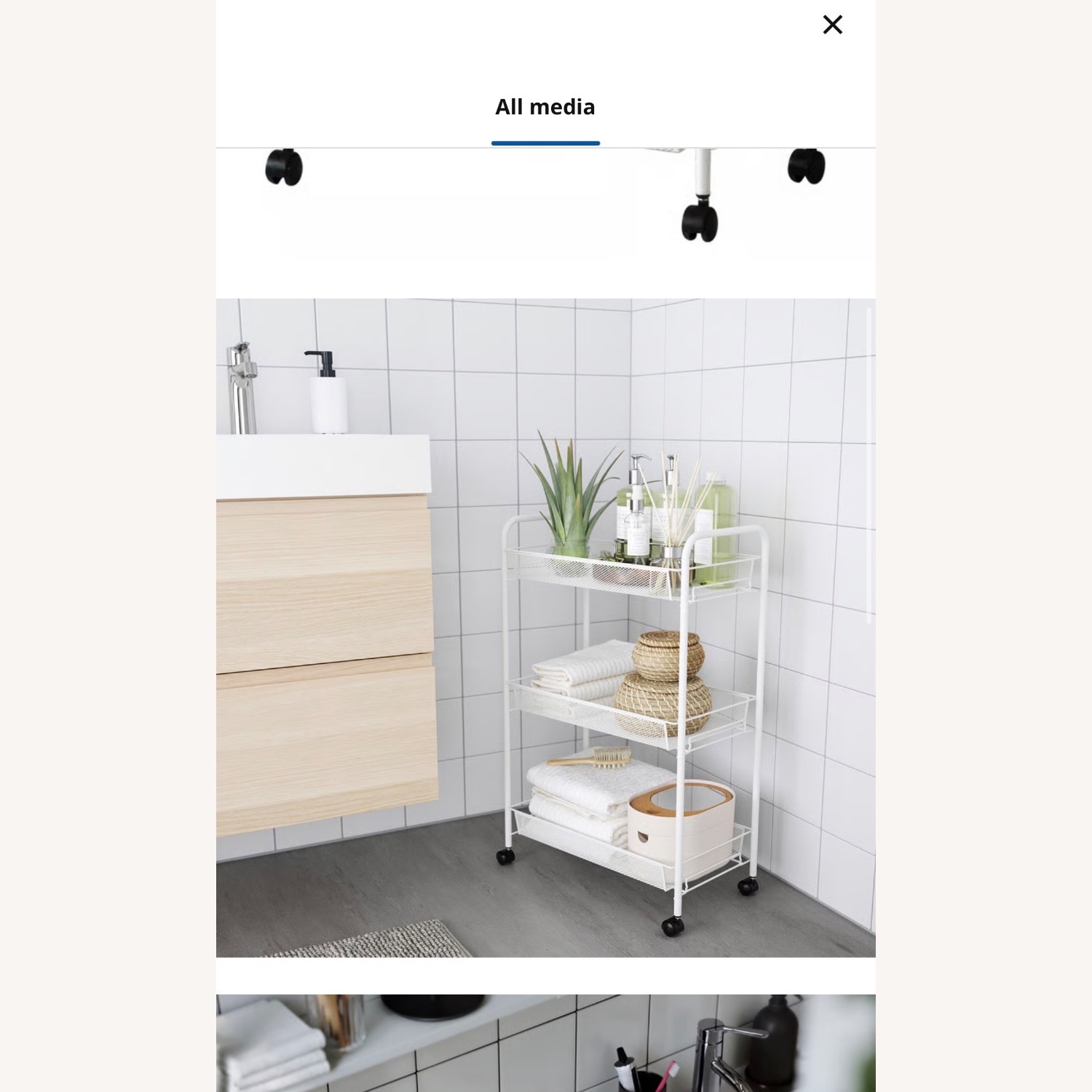 IKEA White Bar Cart - image-3