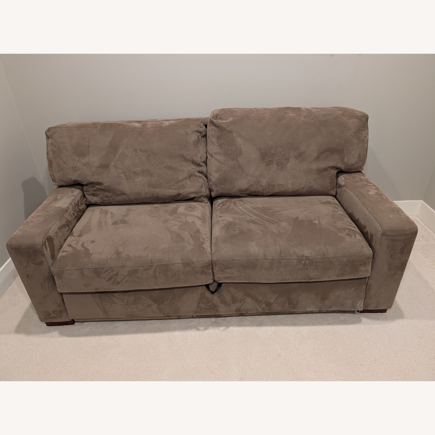 American Leather Sleeper Queen Brown Fabric Sofa - image-8