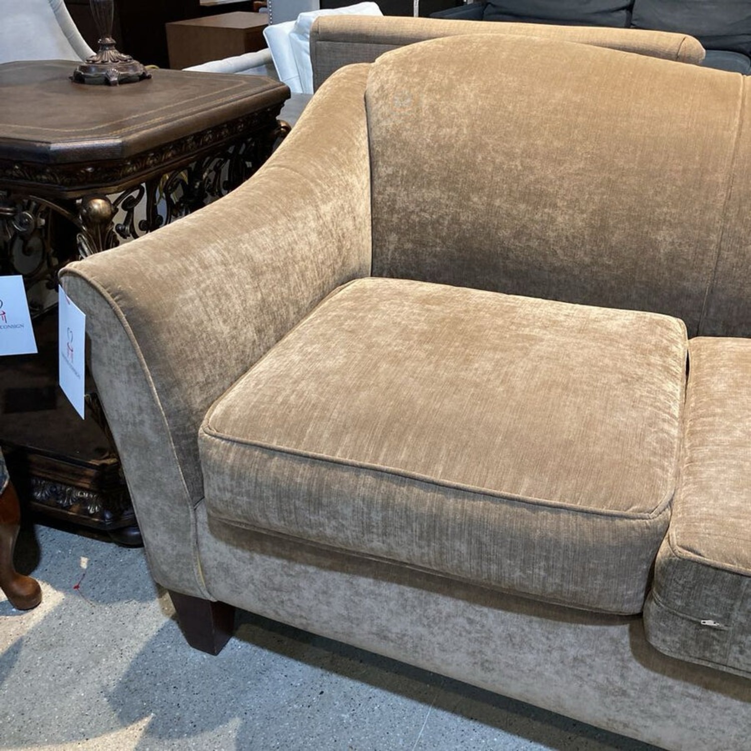 Klaussner Upholstered Velvet 2-Seat Loveseat - image-4