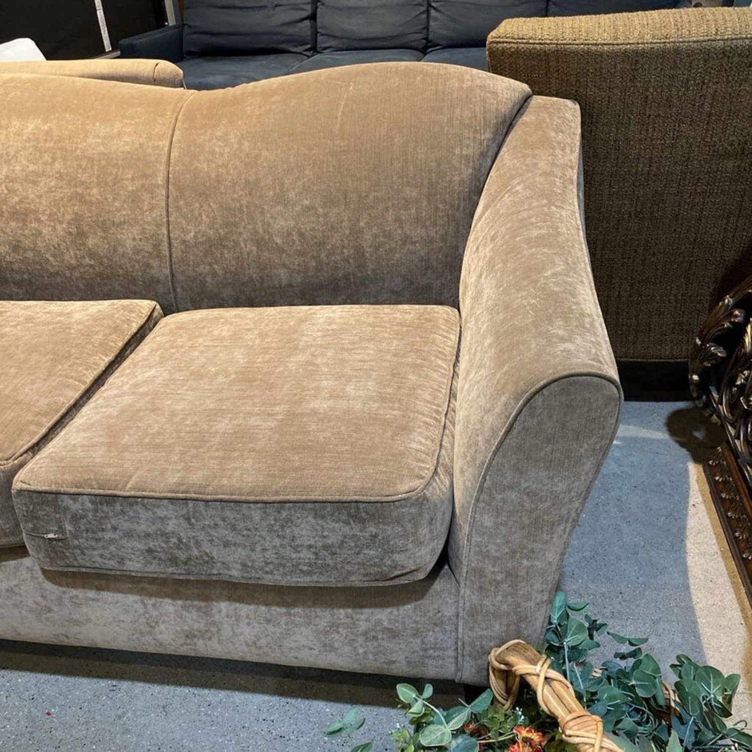 Klaussner Upholstered Velvet 2-Seat Loveseat - image-3