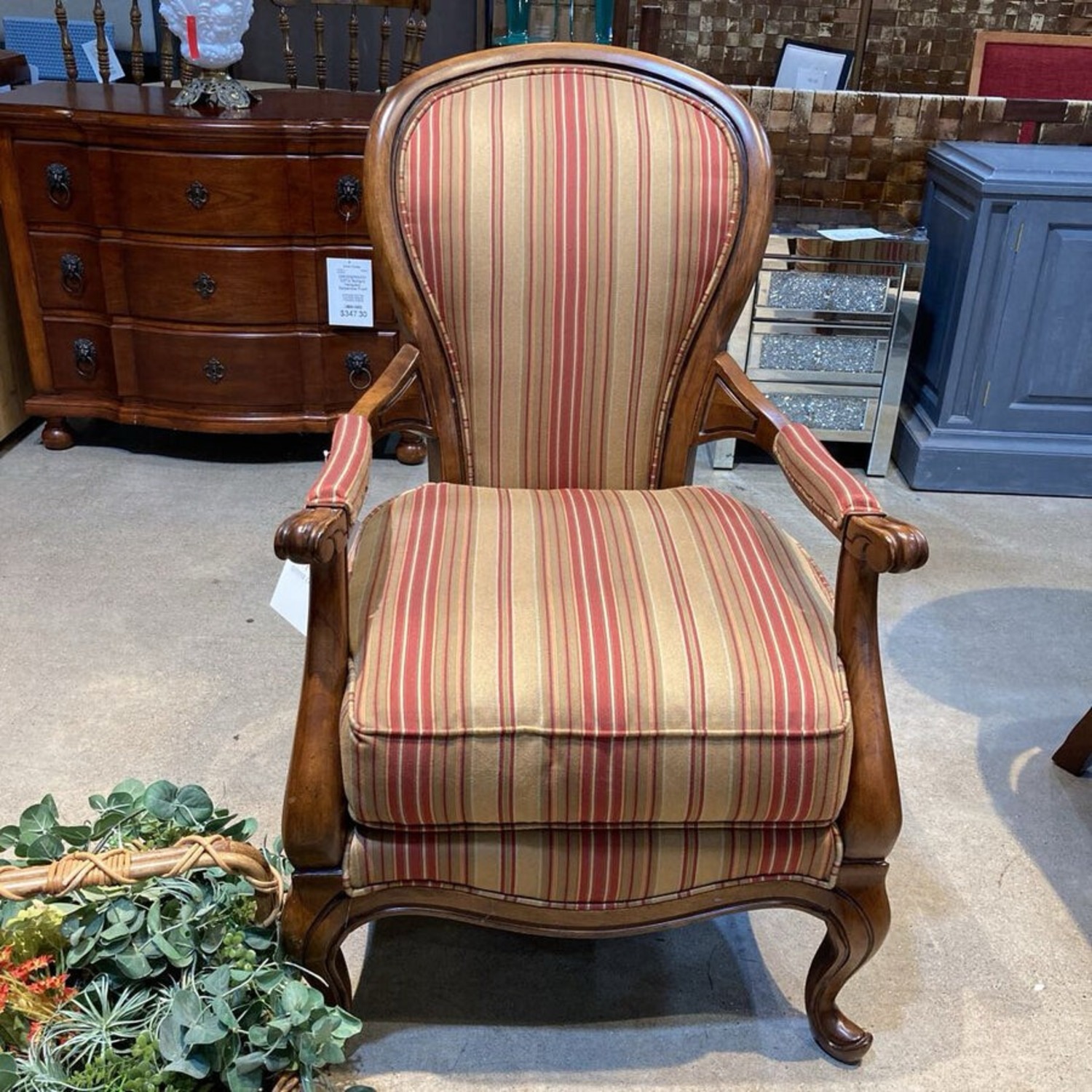 Walter E. Smithe Louis XV Style Padded Armchair  - image-3