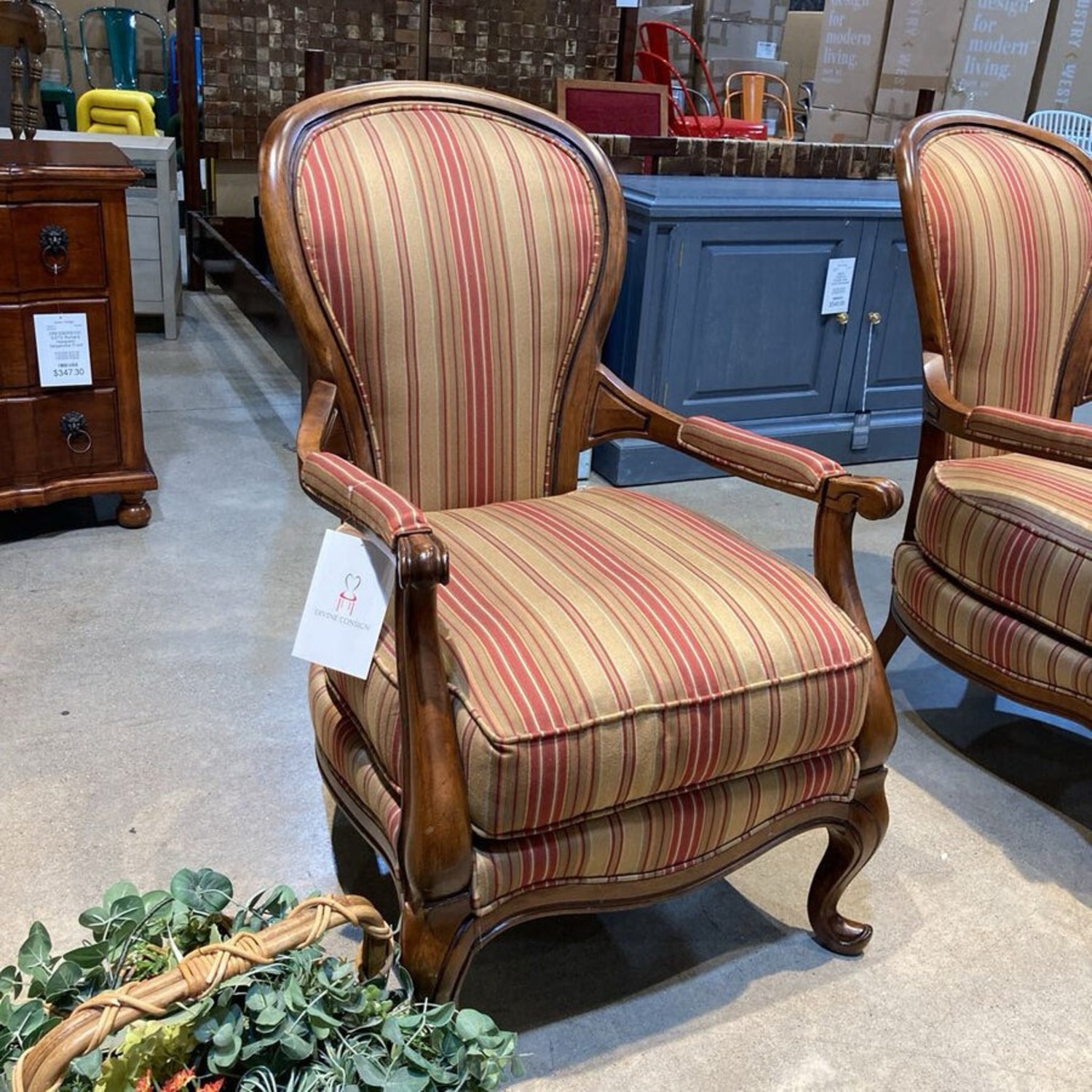 Walter E. Smithe Louis XV Style Padded Armchair  - image-2