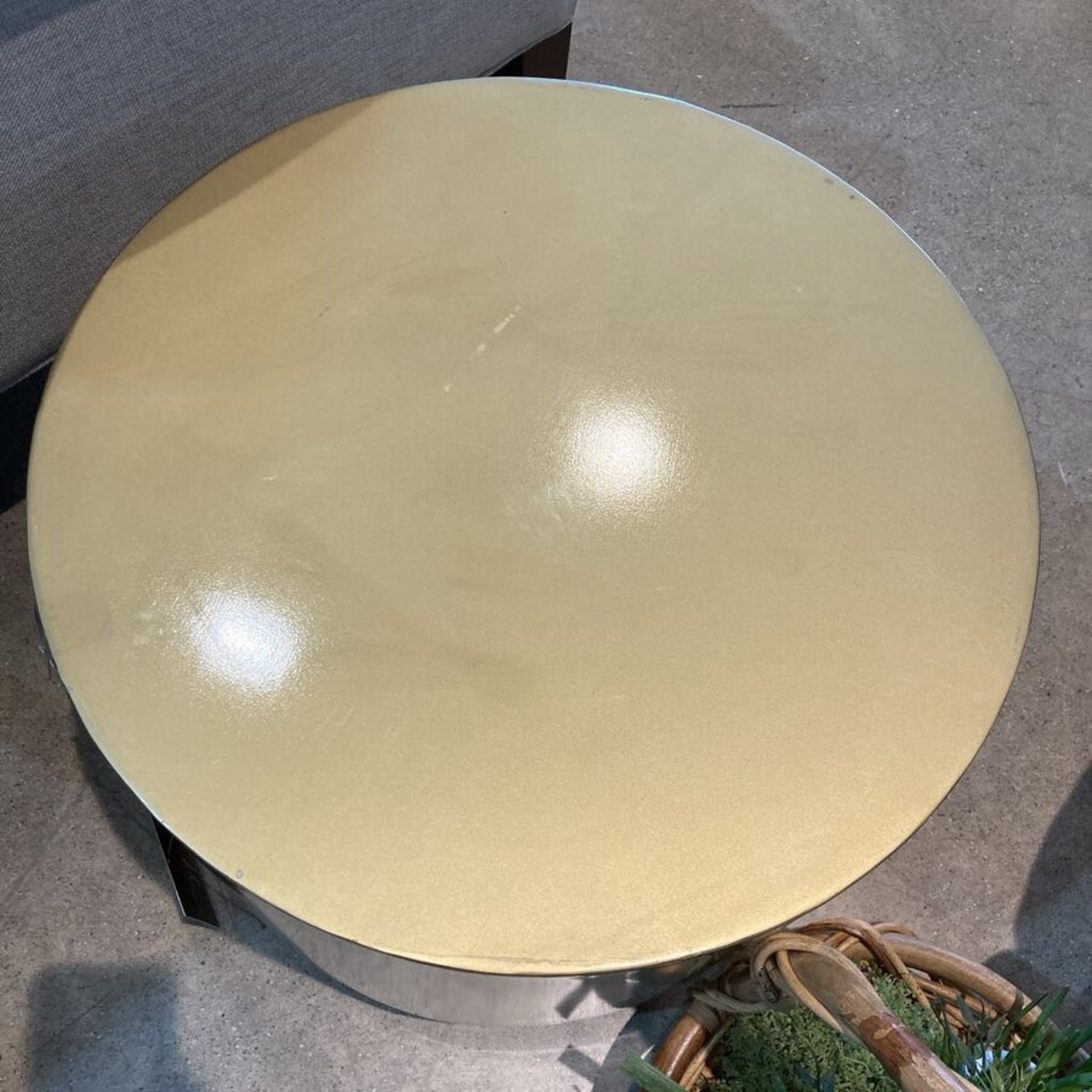 Ervin Round Metal Side Table Gold - image-3