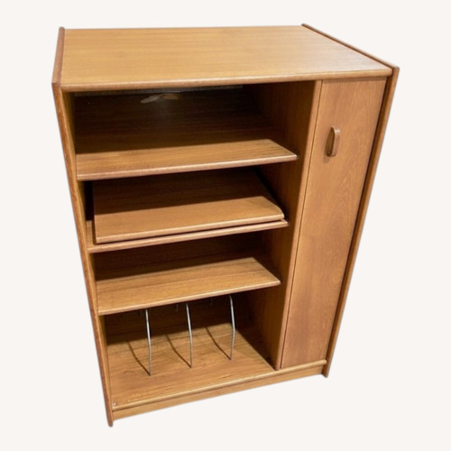 Used Vintage Danish Modern Teak Wood Media Cabinet for sale on AptDeco