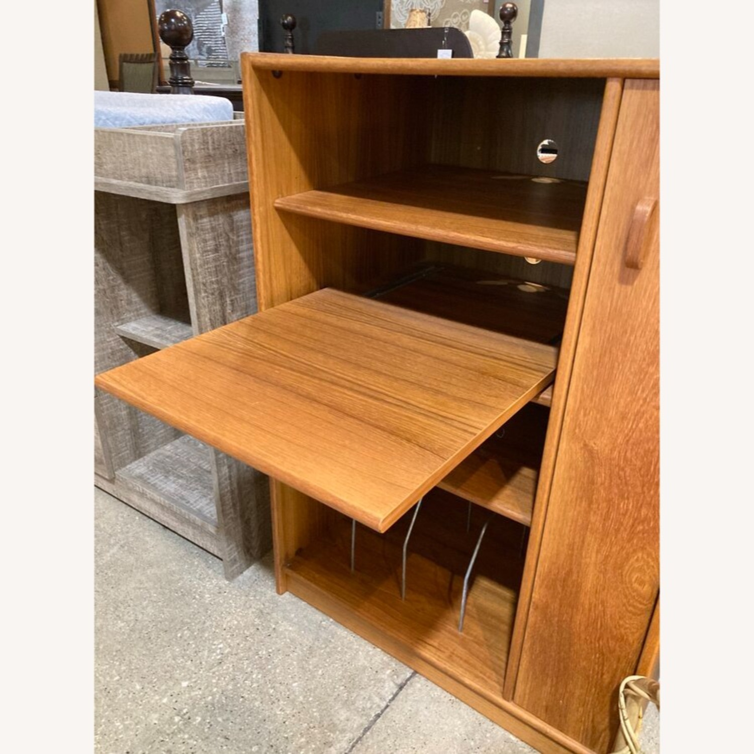 Vintage Danish Modern Teak Wood Media Cabinet - image-3