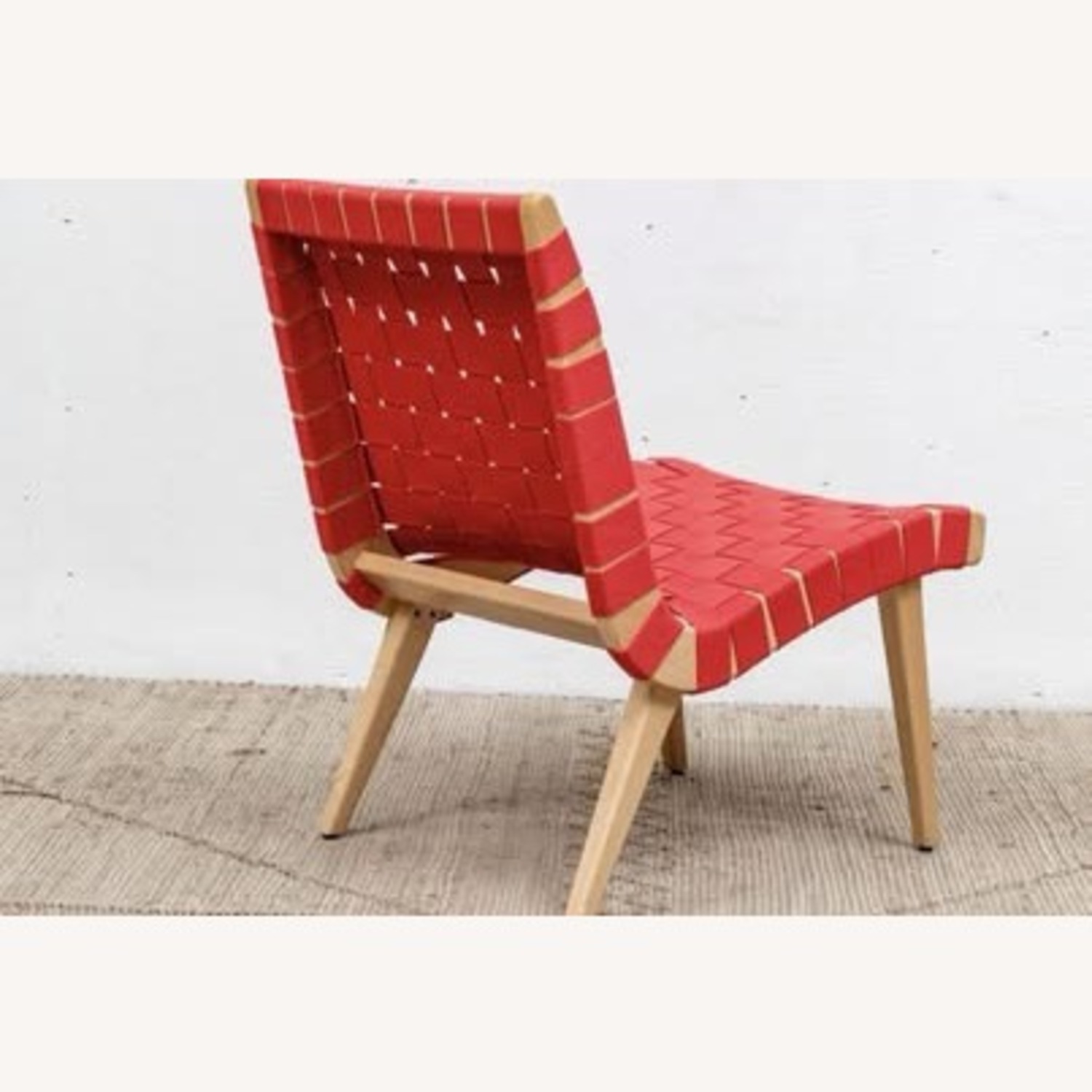 Knoll Jens Risom Woven Lounge Chair Red - image-2