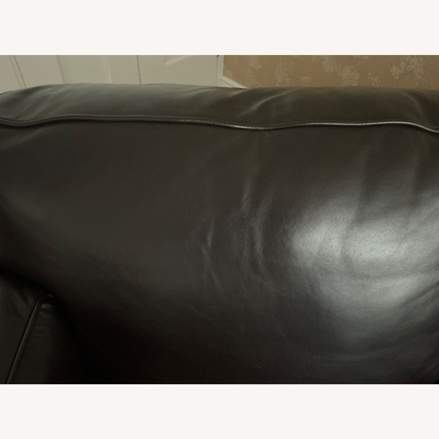 Macy's Dark Brown Leather 2 Seater Sofa - image-3