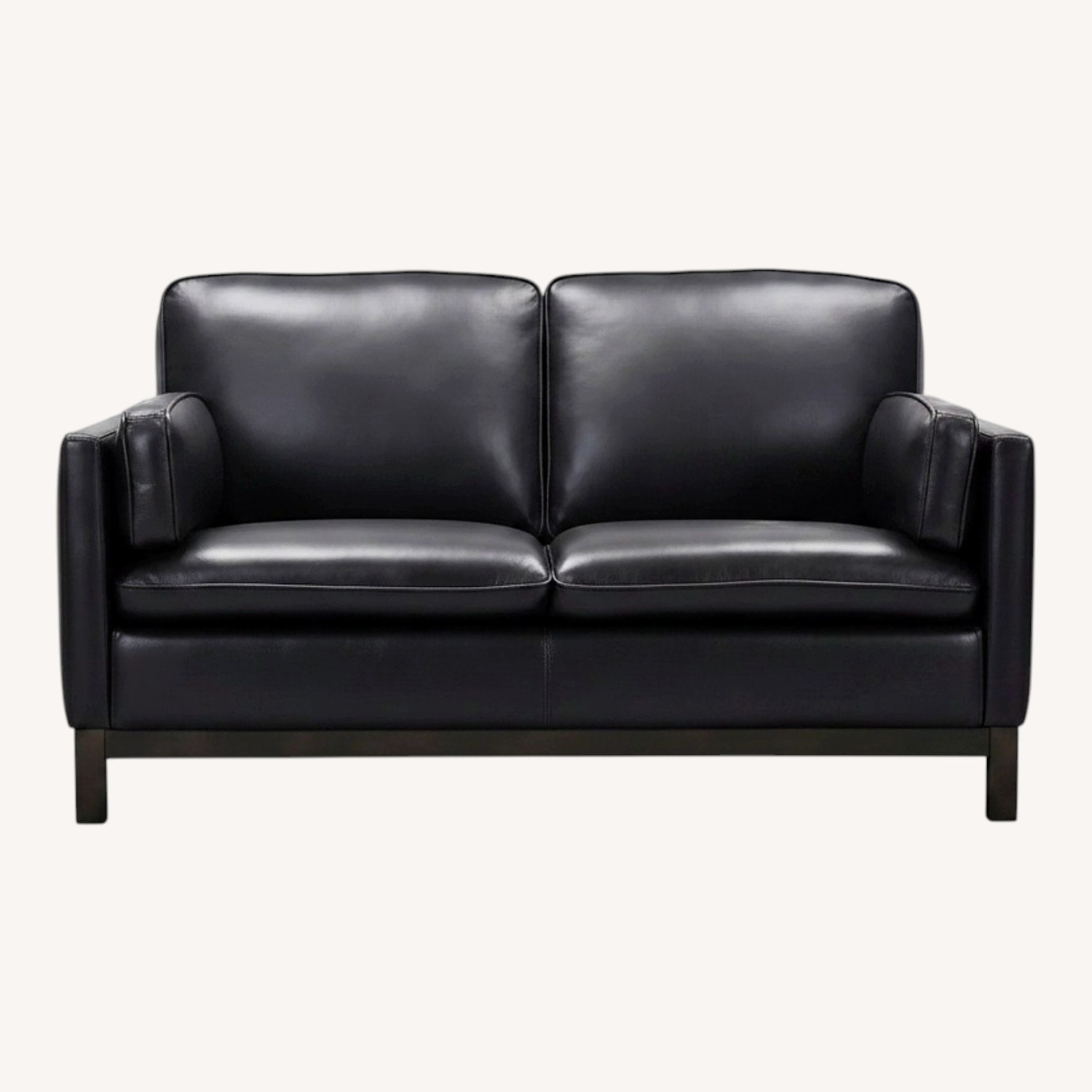 Macy's Dark Brown Leather 2 Seater Sofa - image-0