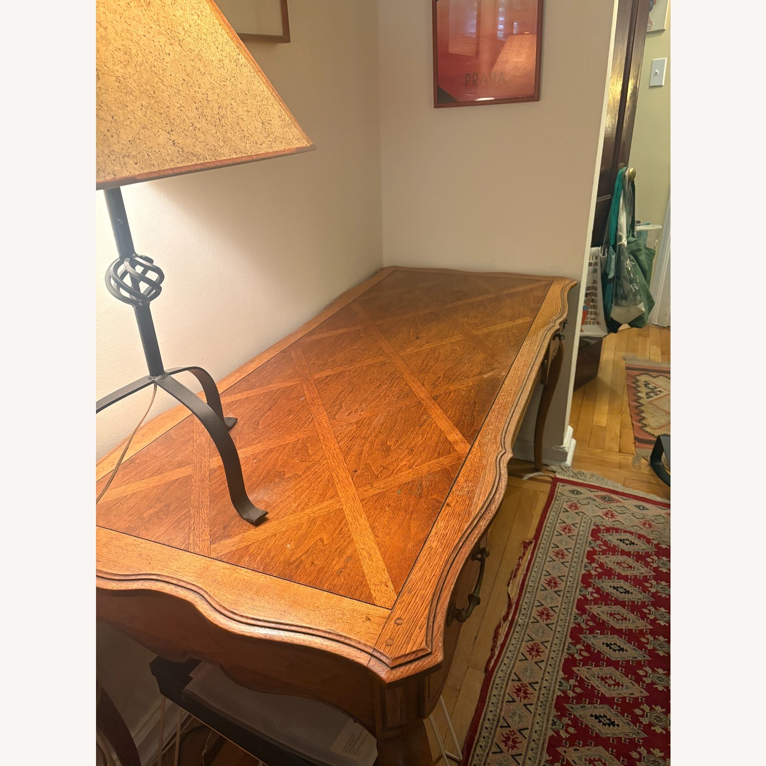 Vintage/Antique Finds Natural Wood Desk - image-2