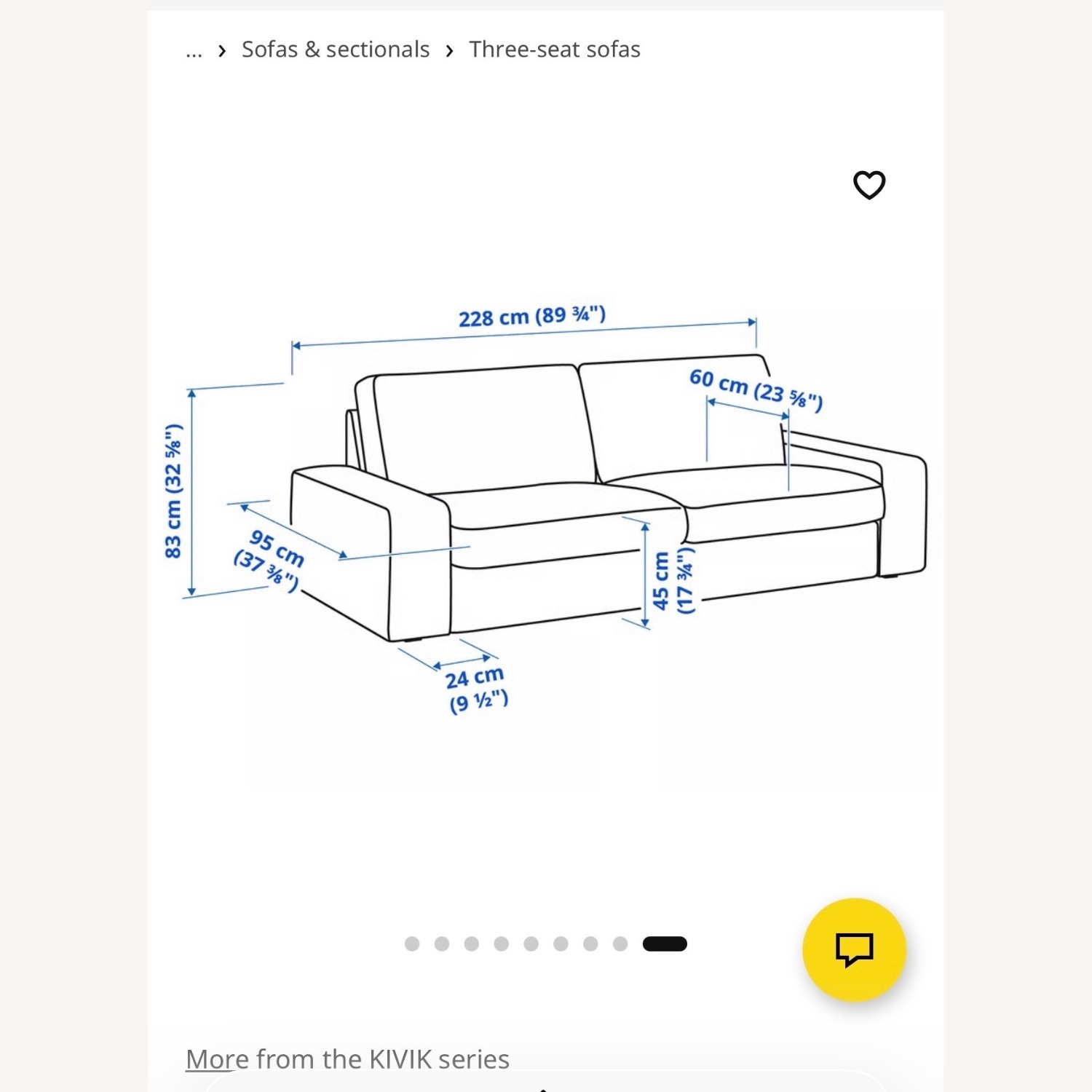IKEA Kivik Medium Gray Sofa - image-3