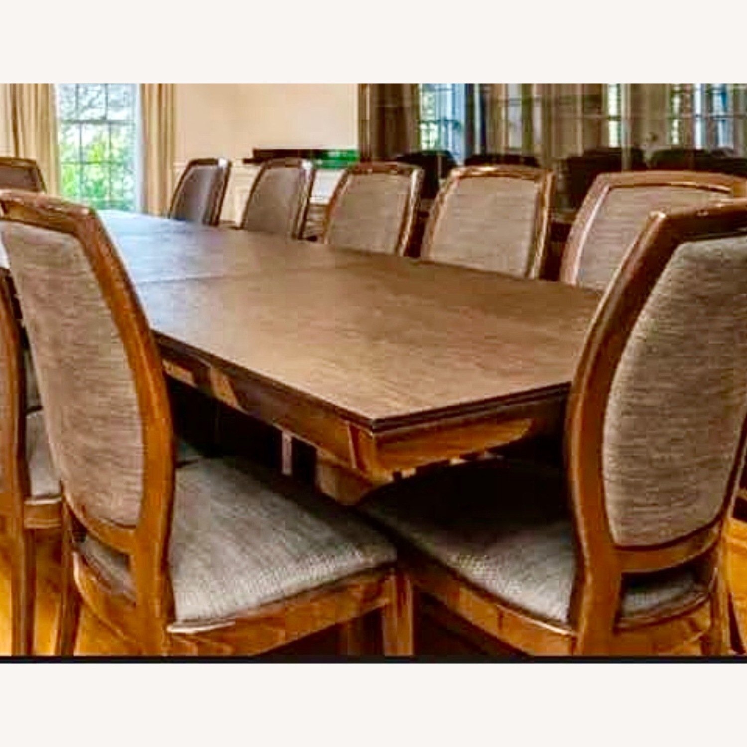 Excelsior Sycamore Wood and Fabric Italian Chairs  - image-3