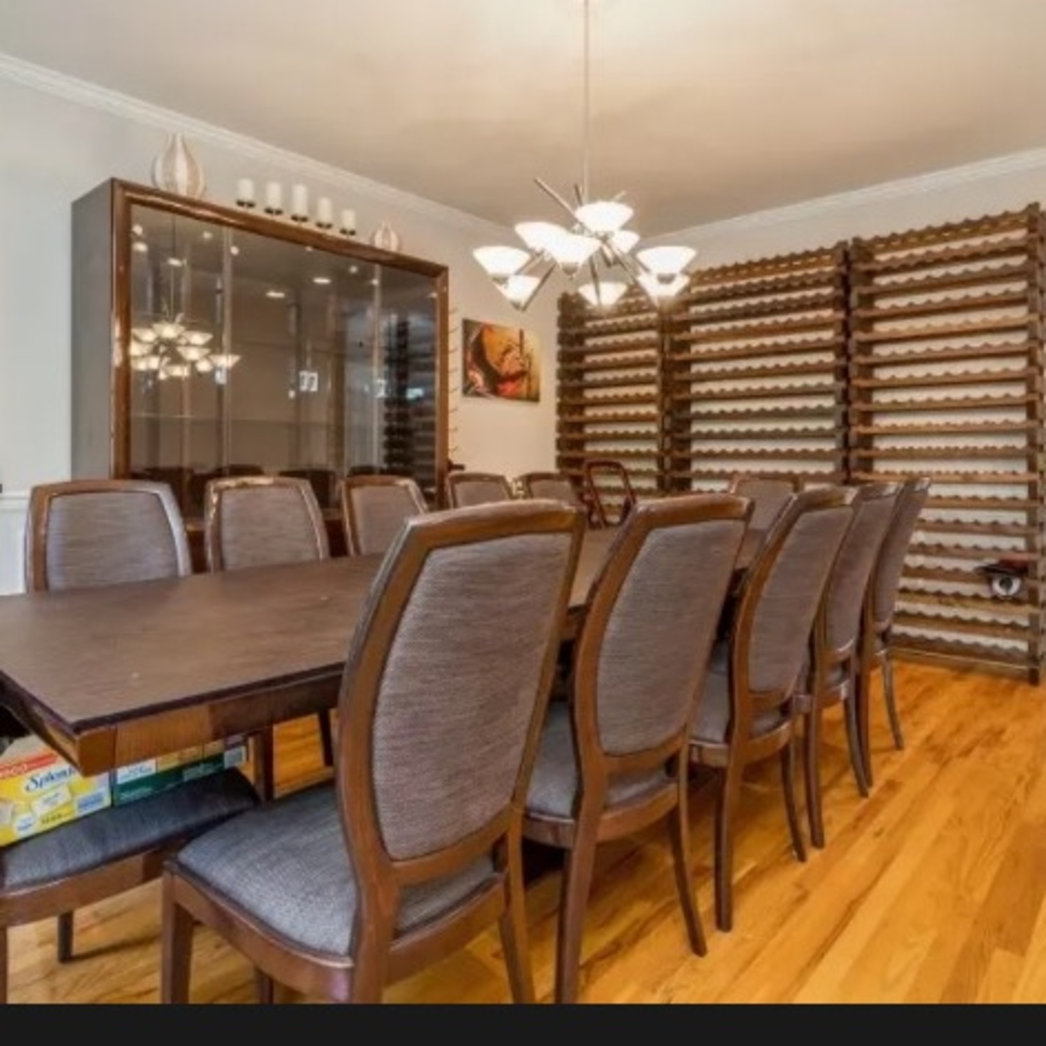 Excelsior Sycamore Wood and Fabric Italian Chairs  - image-1