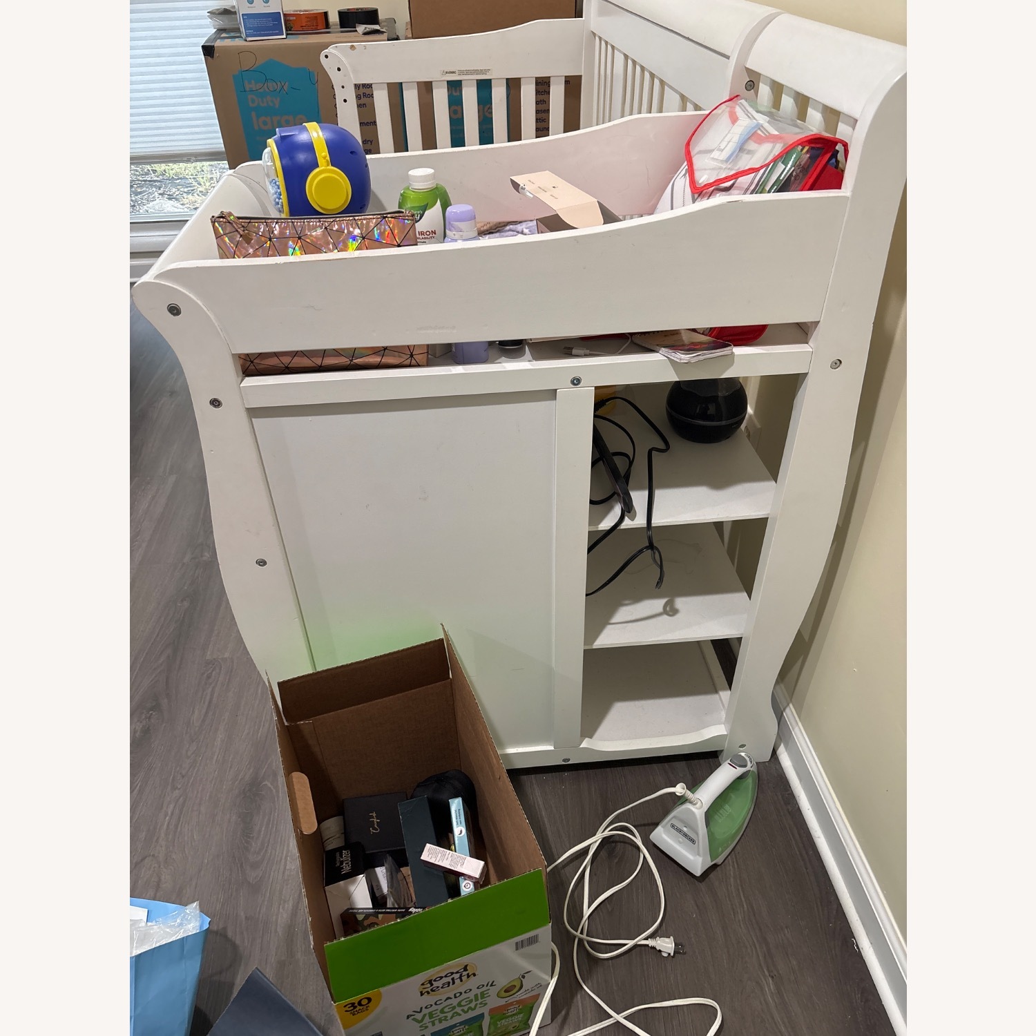 White Wood Crib - image-3