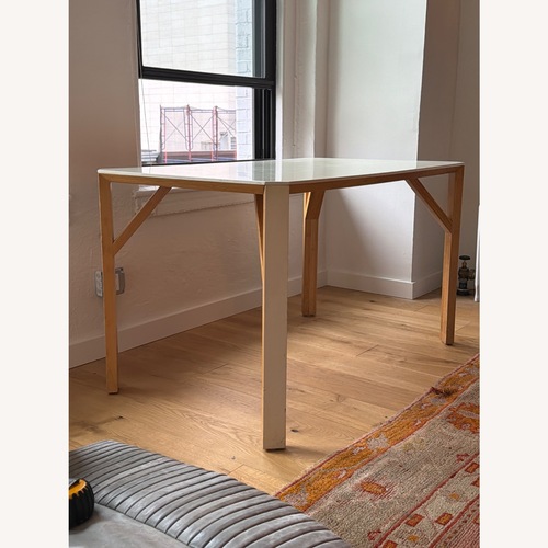 Used CB2 White Wood Desk for sale on AptDeco