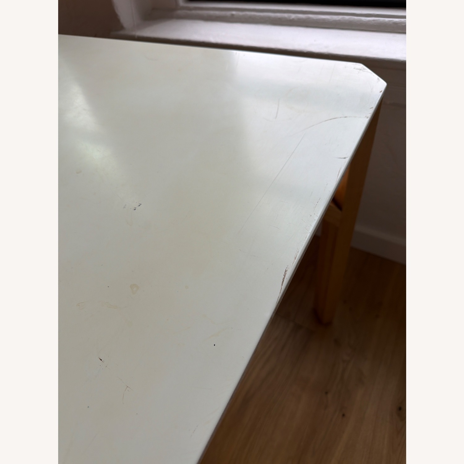 CB2 White Wood Desk - image-6