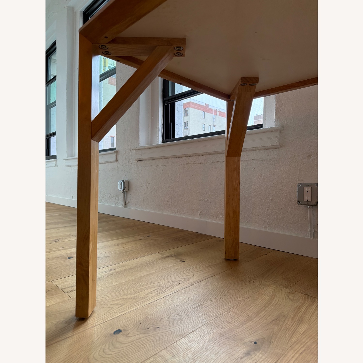 CB2 White Wood Desk - image-7