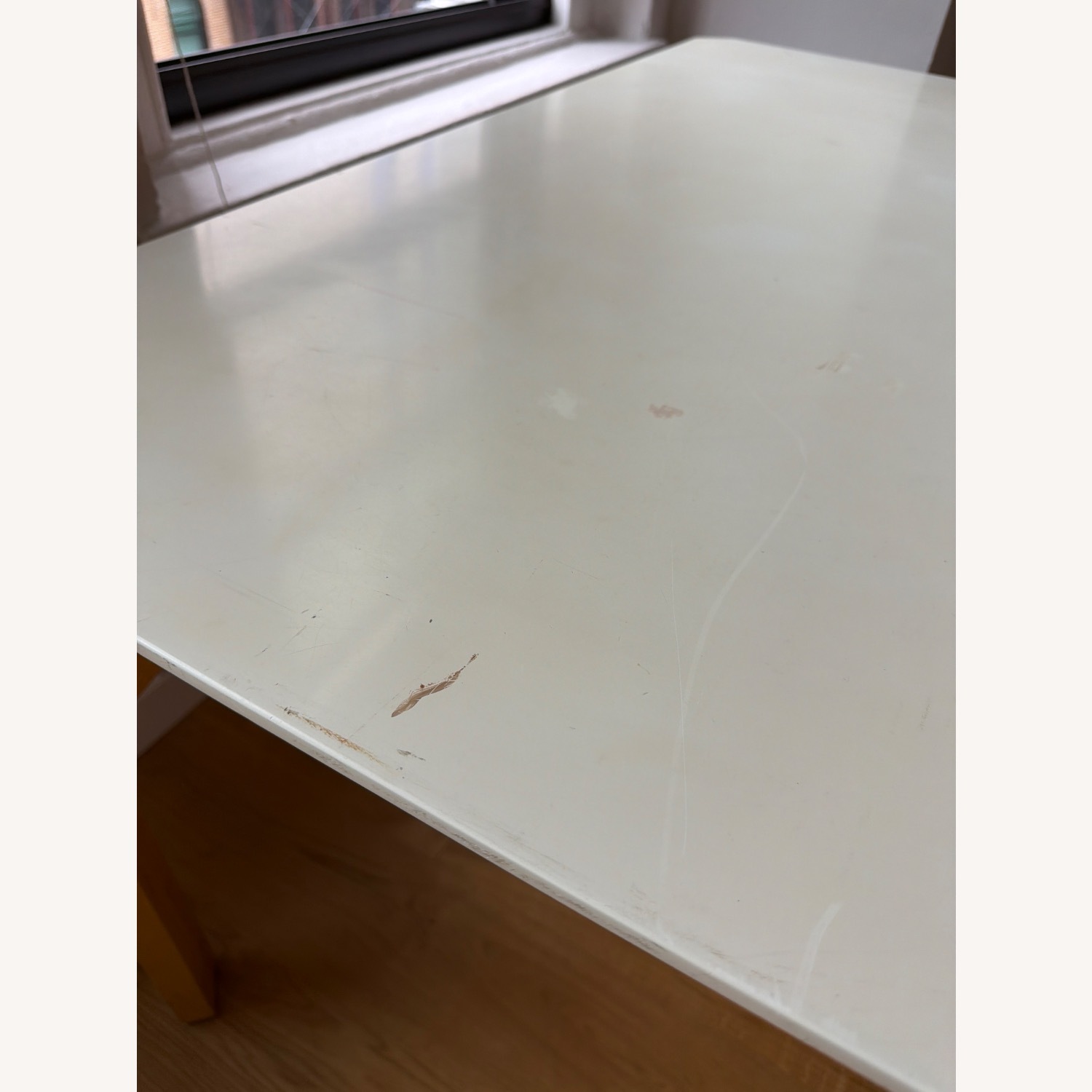 CB2 White Wood Desk - image-4