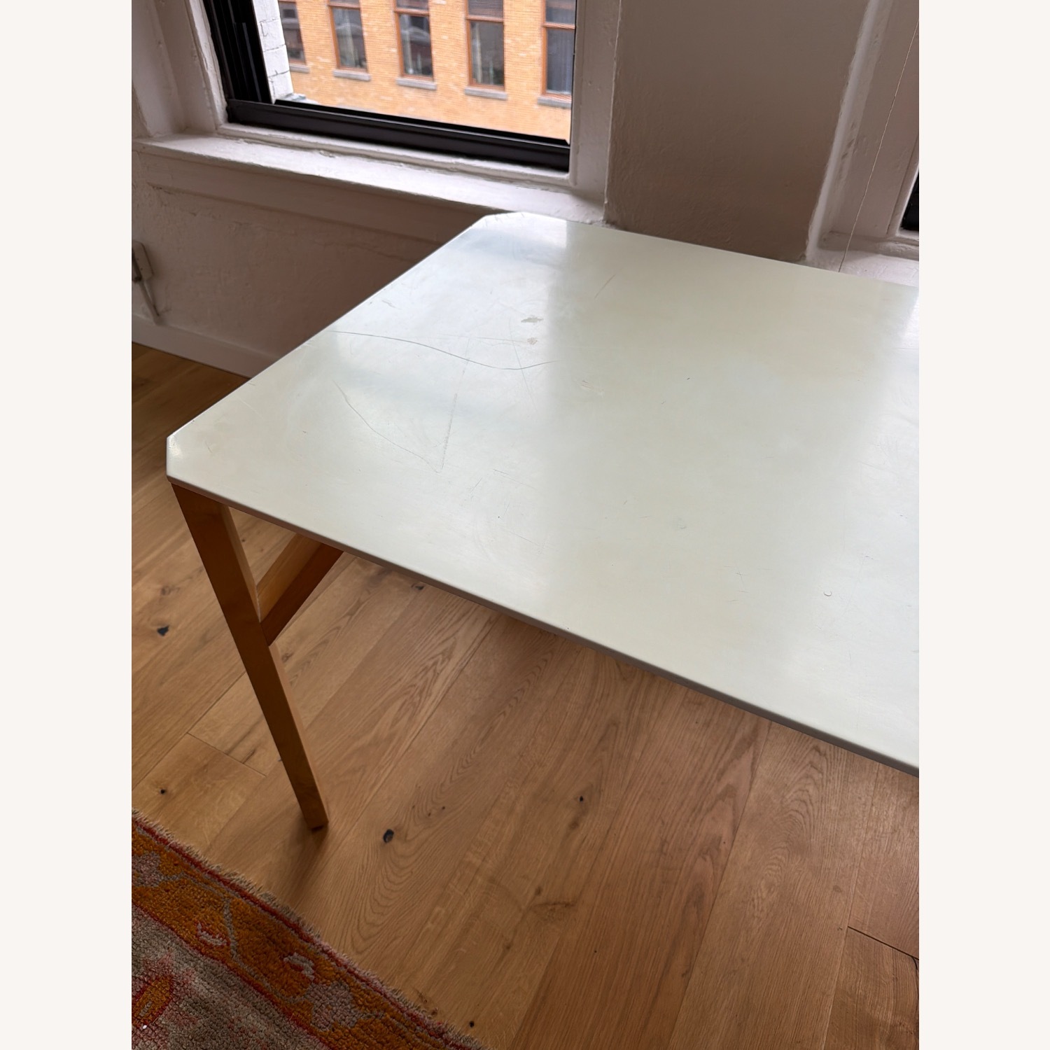 CB2 White Wood Desk - image-5
