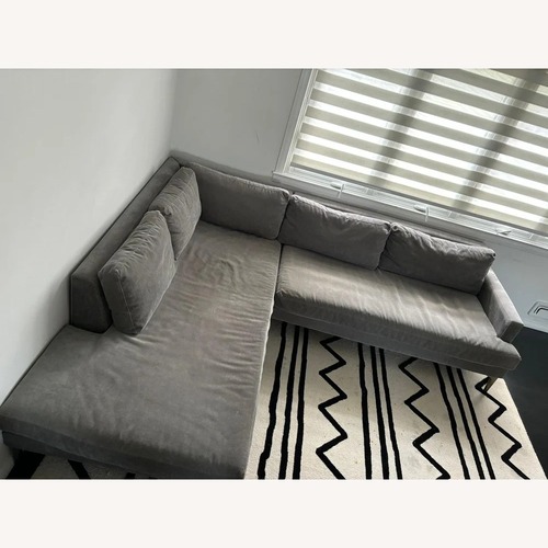 Used West Elm Light Gray 2 Piece Sectional for sale on AptDeco