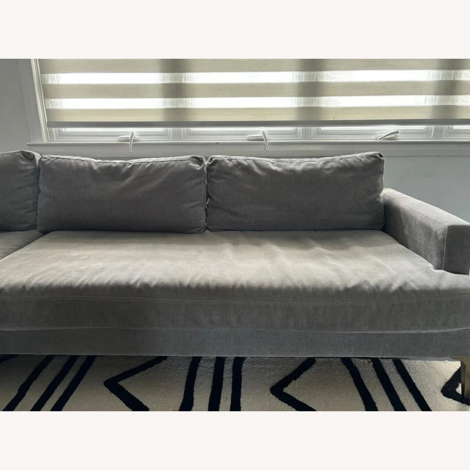 West Elm Light Gray 2 Piece Sectional - image-4