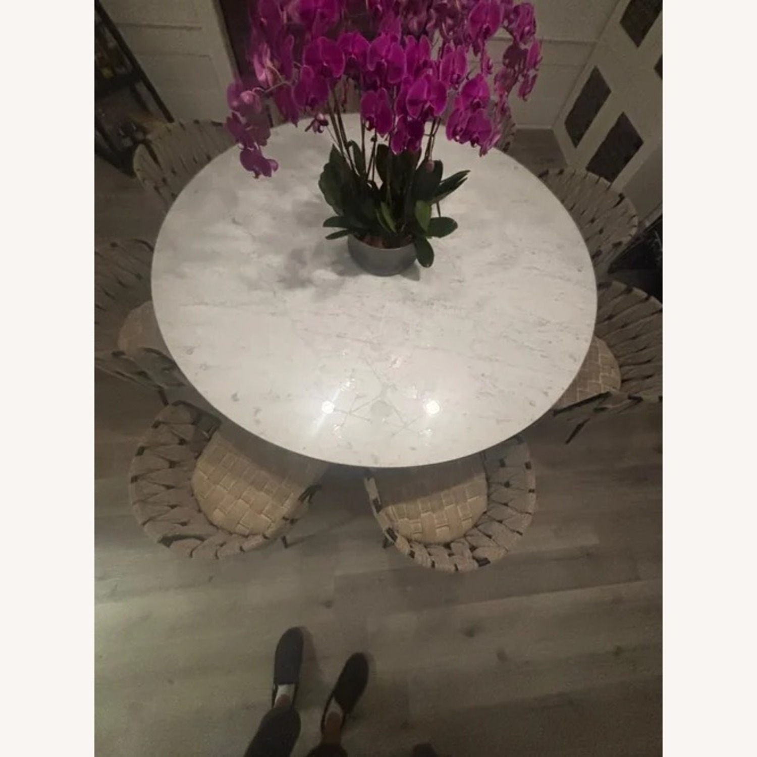 RH round tulip marble Dining Table - image-3