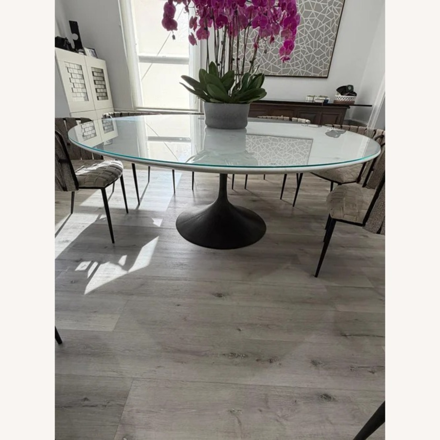 RH round tulip marble Dining Table - image-1