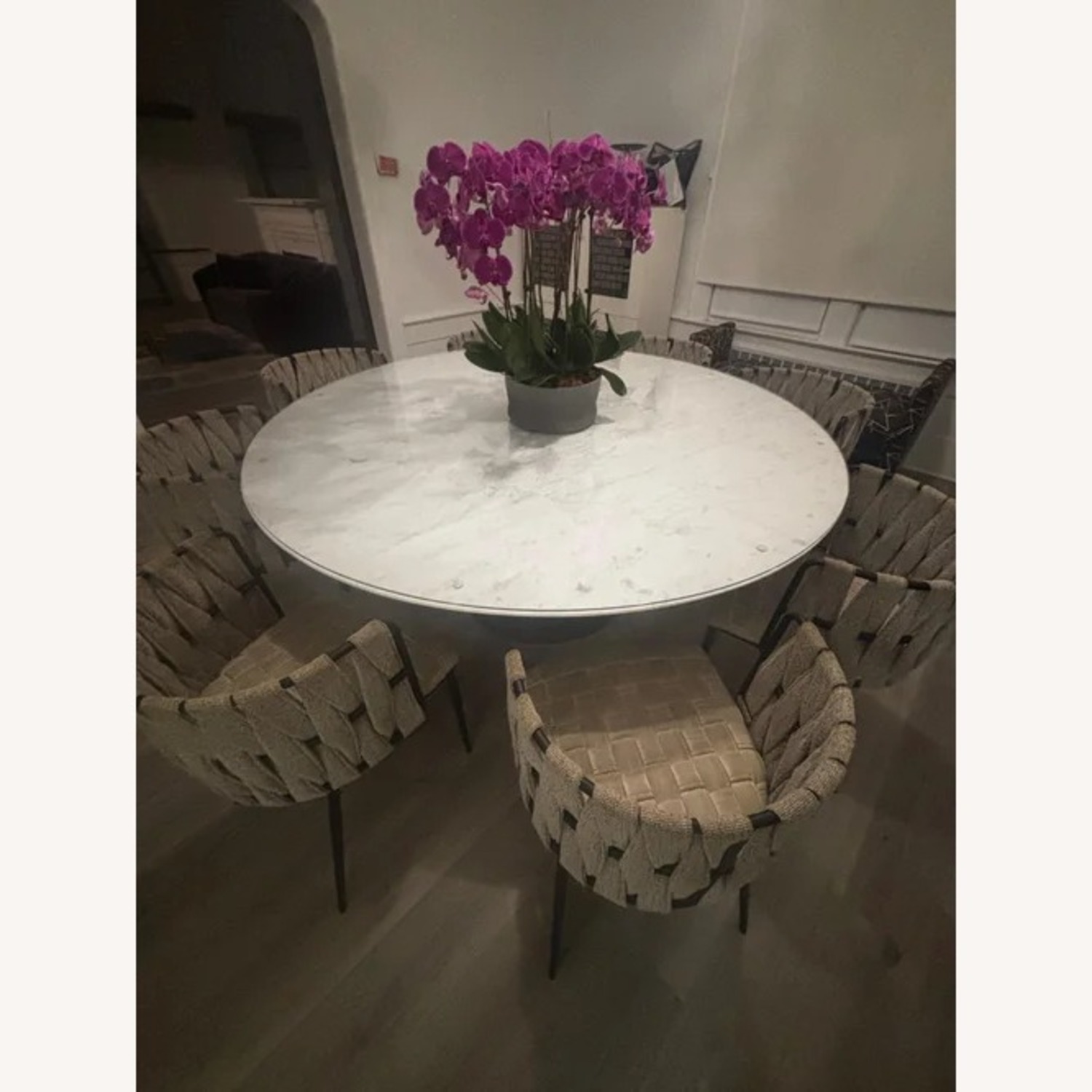 RH round tulip marble Dining Table - image-2