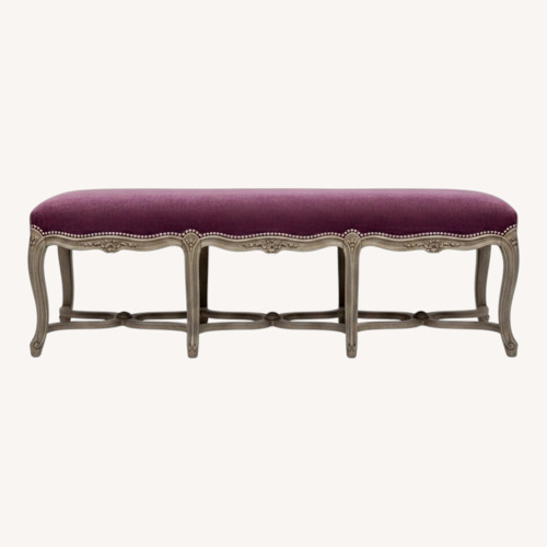Used Vintage/Antique Finds Pink Velvet Bench for sale on AptDeco