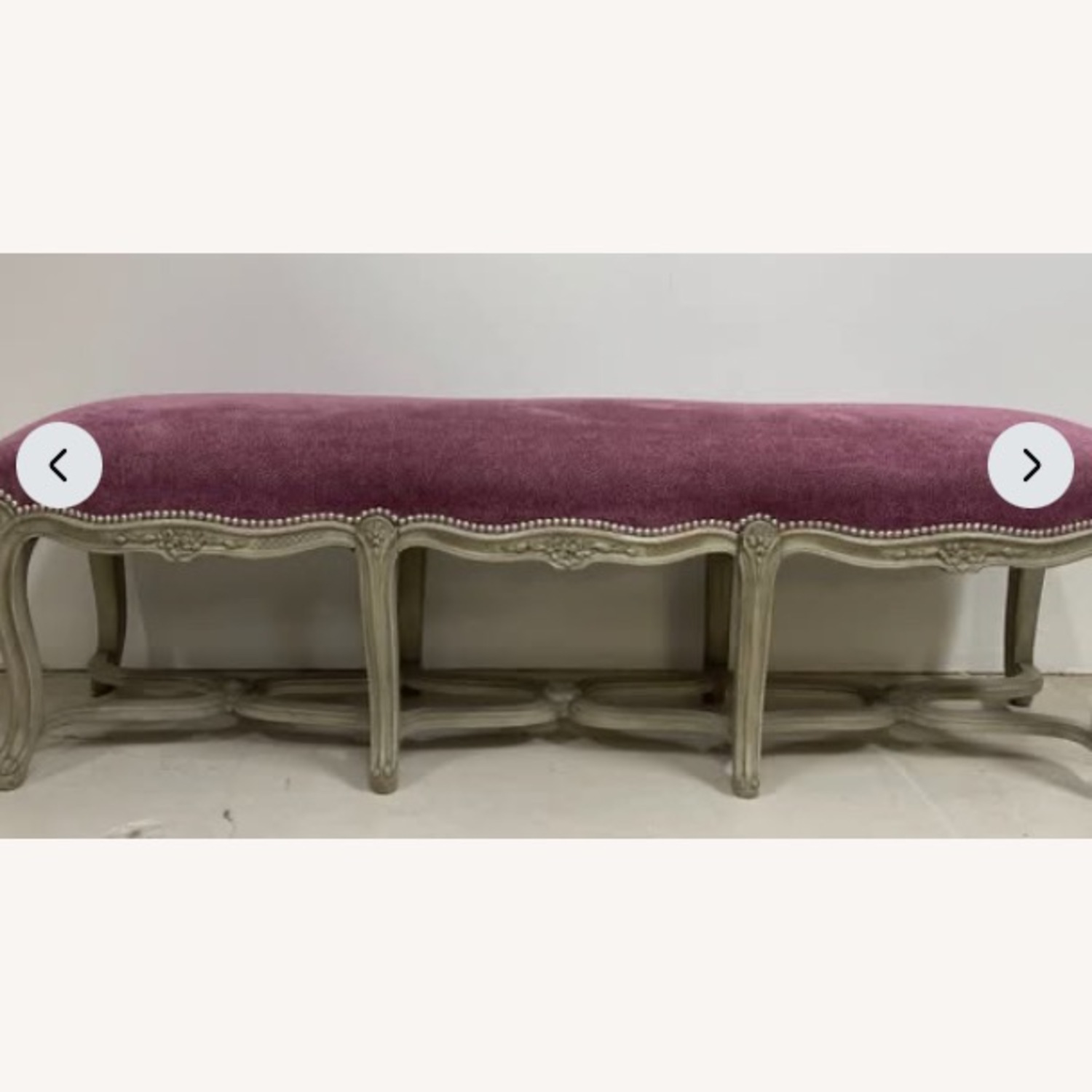 Vintage/Antique Finds Pink Velvet Bench - image-3