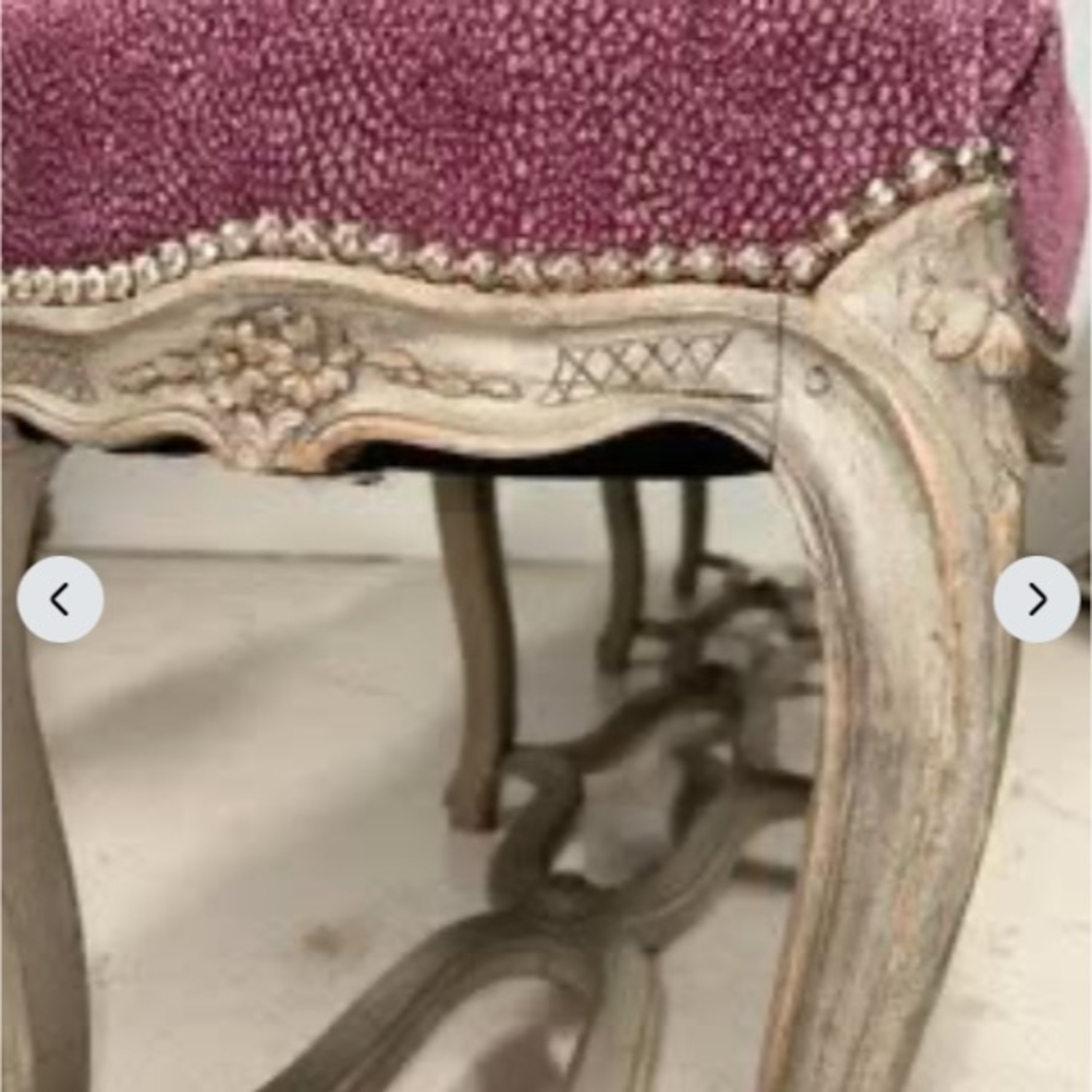 Vintage/Antique Finds Pink Velvet Bench - image-2