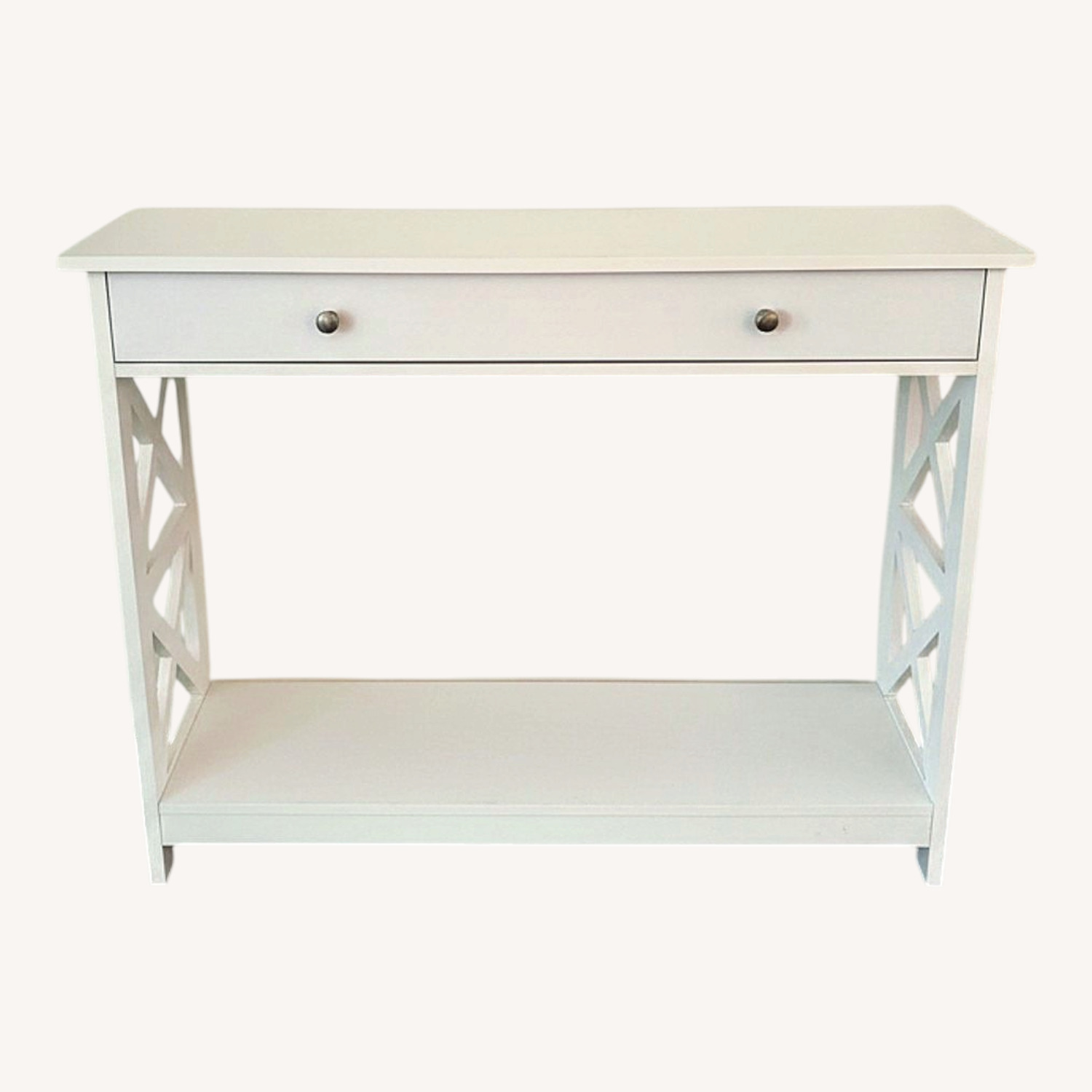 Rooms To Go White Wood Side Table - image-0
