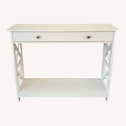 Used Rooms To Go White Wood Side Table for sale on AptDeco